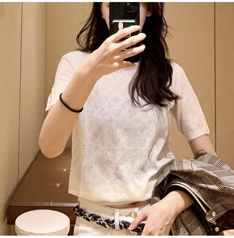 LOUIS VUITTON-1AK1FS 루이비통 오픈워크 마히나 니트 톱