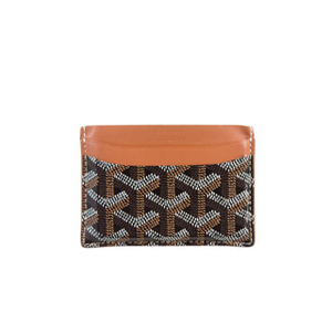 [스페셜오더]GOYARD-고야드 쉐브론 코팅캔버스 브라운 카드 케이스
