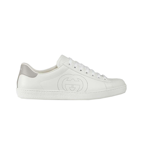 GUCCI-599147 9094 구찌 에이스 화이트 가죽 인터로킹 G 디테일 스니커즈 남여공용