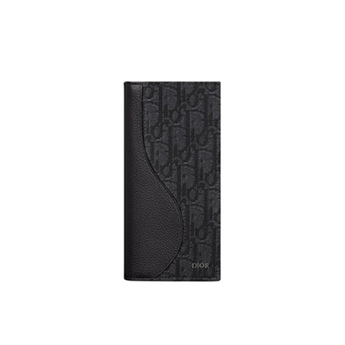 [스페셜오더]DIOR-2ADBC33 디올 블랙 Saddle 버티컬 장지갑