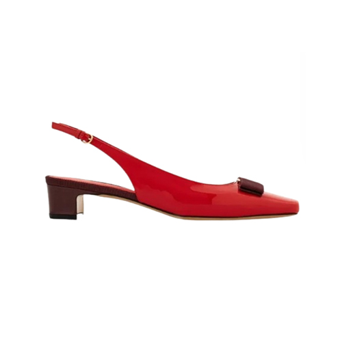 Ferragamo-01J701 페라가모 레드 아이코닉 보우 슬링백