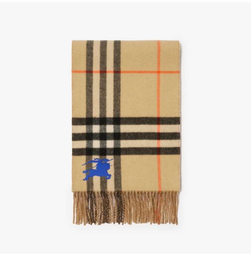 BURBERRY-80947101 리버시블 체크 캐시미어 스카프 남녀공용