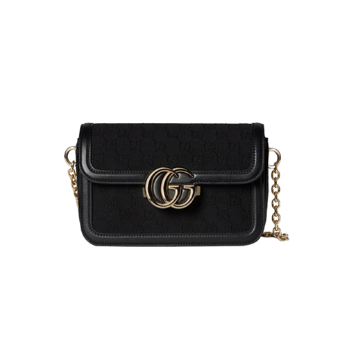 [스페셜오더]GUCCI-826761 1000 구찌 블랙 GG 캔버스 구찌 고 스몰 숄더백