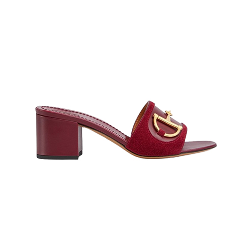 GUCCI-834421 6207 구찌 레드 홀스빗 슬라이드 샌들