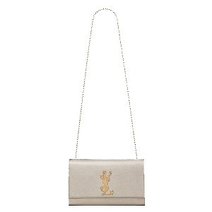 [스페셜오더]SAINT LAURENT-354021 생로랑 페일 골드 메탈릭 금장 인터로킹 스타 YSL 시그니처 클래식 고메트 체인 숄더 백 