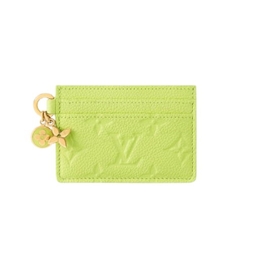 [스페셜오더]LOUIS VUITTON-M13645 루이비통 제스티 라임 모노그램 앙프렝뜨 LV 참 카드 홀더