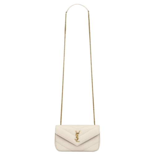 [스페셜오더]SAINT LAURENT-821749 생 로랑 화이트 램스킨 loulou 토이