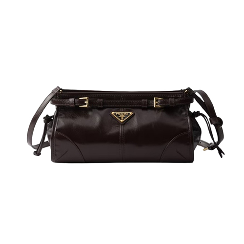 [스페셜오더]PRADA-1BH215 프라다 다크 브라운 스몰 가죽 숄더백
