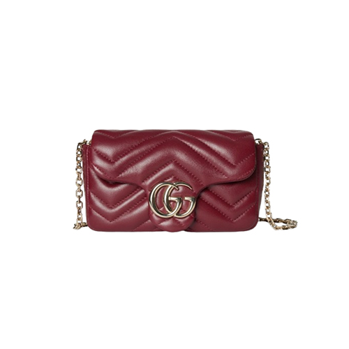 [스페셜오더]GUCCI-841290 6207 구찌 레드 가죽 GG 마몽 미니 숄더백
