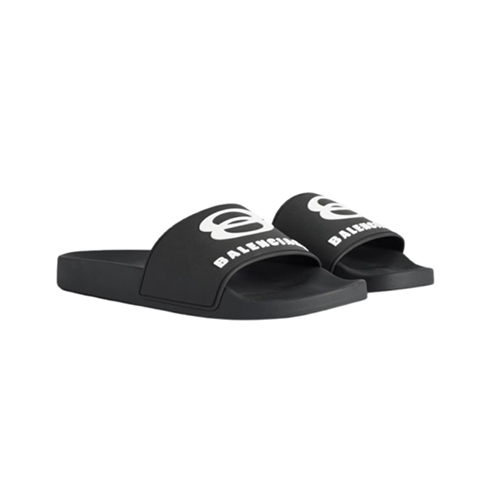 BALENCIAGA-689031 발렌시아가 블랙 풀 슬라이드 샌들 남여공용