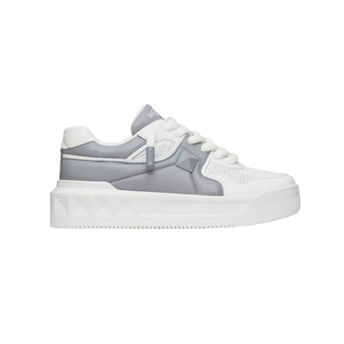 VALENTINO-5Y2S0G 발렌티노 그레이 로우탑 원 스터드 XL 스니커즈 남여공용