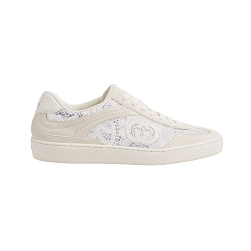 GUCCI-831918 9141 구찌 화이트 스웨이드 가죽 G75 스니커즈 남여공용