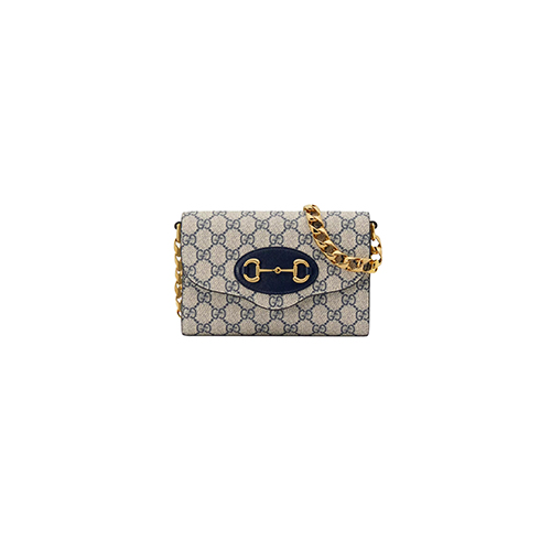 [스페셜오더]GUCCI-724713 4065 구찌 베이지/블루 구찌 홀스빗 1955 미니백