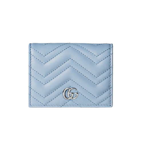 [스페셜오더]GUCCI-466492 4928 구찌 라이트 블루 GG 마몽 카드 케이스 지갑