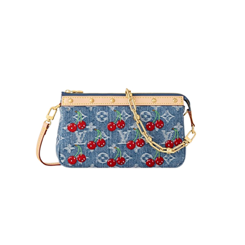 [스페셜오더]LOUIS VUITTON-M13994 루이비통 블루 모노그램 체리 데님 LV x TM 포쉐트 악세수아
