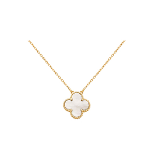 [스페셜오더]VAN CLEEF ARPELS-VCARA4 반클리프 옐로우 골드/화이트 빈티지 알함브라 펜던트