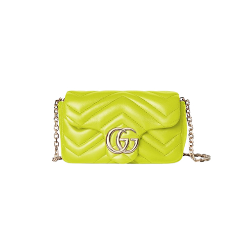 [스페셜오더]GUCCI-841290 3520 구찌 브라이트 그린 가죽 GG 마몽 미니 숄더백