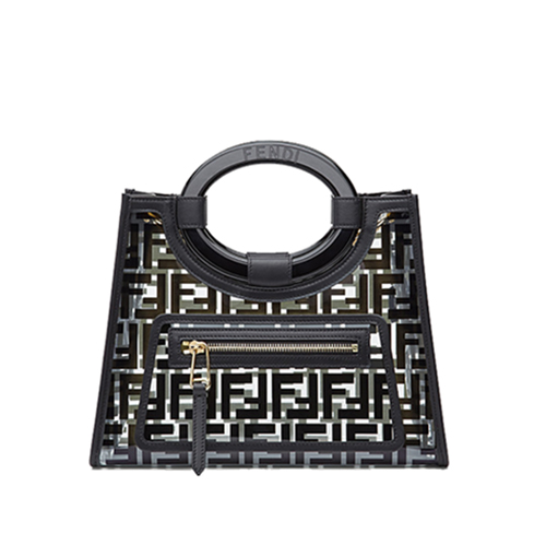 [스페셜오더]FENDI-8BH353 펜디 블랙 더블 F PU 런어웨이 쇼퍼
